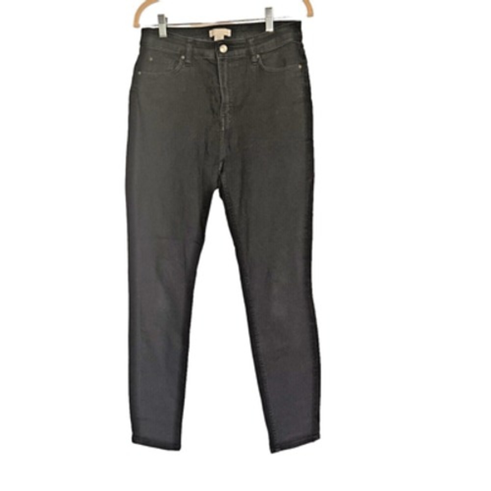 H&M Black Skinny Jeans US 10 High Rise Stretch Quiet Luxury Minimalist